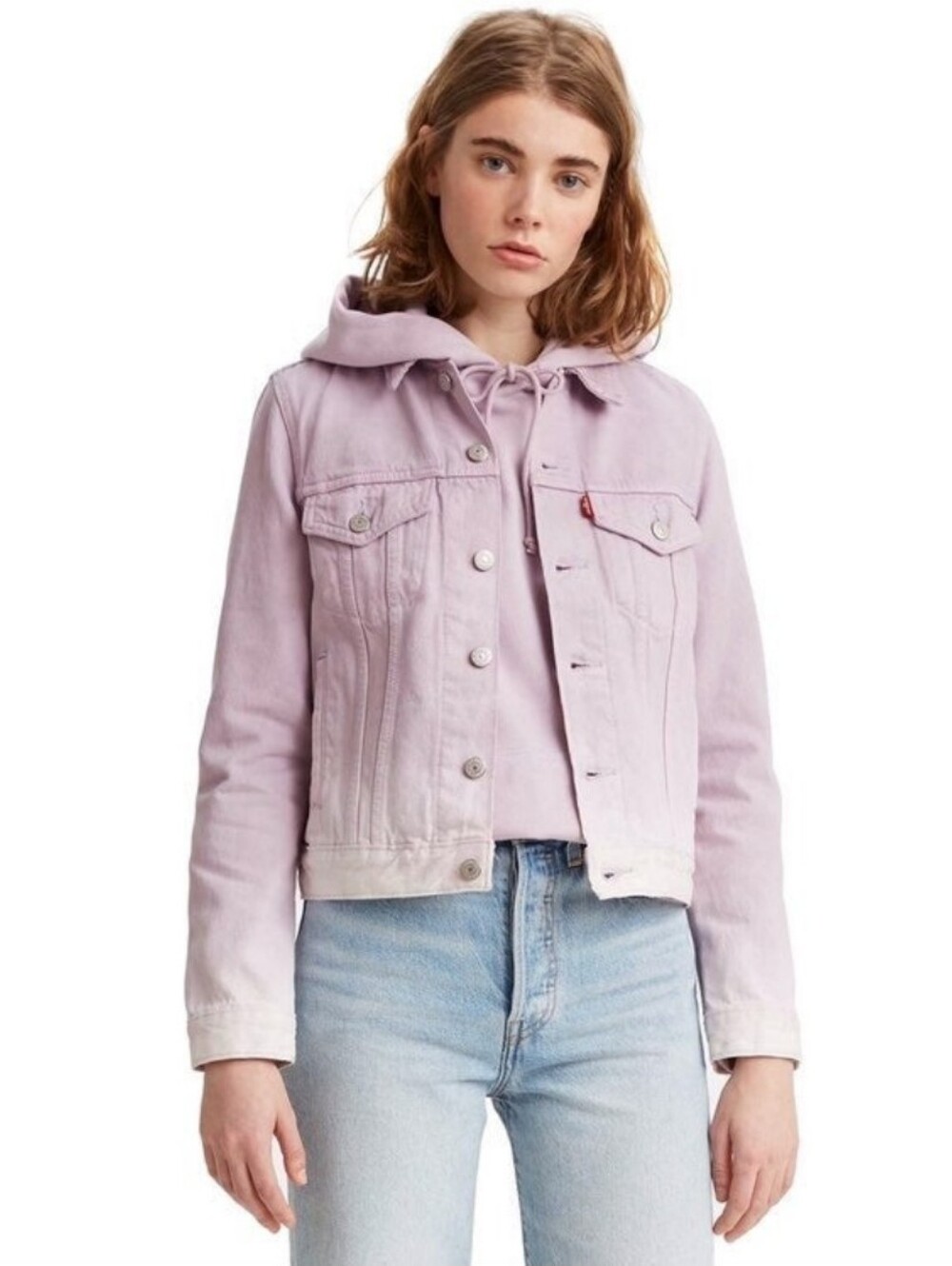 Levi’s Original Trucker Jacket Light Lavender Ombre - Women’s Size Small NEW